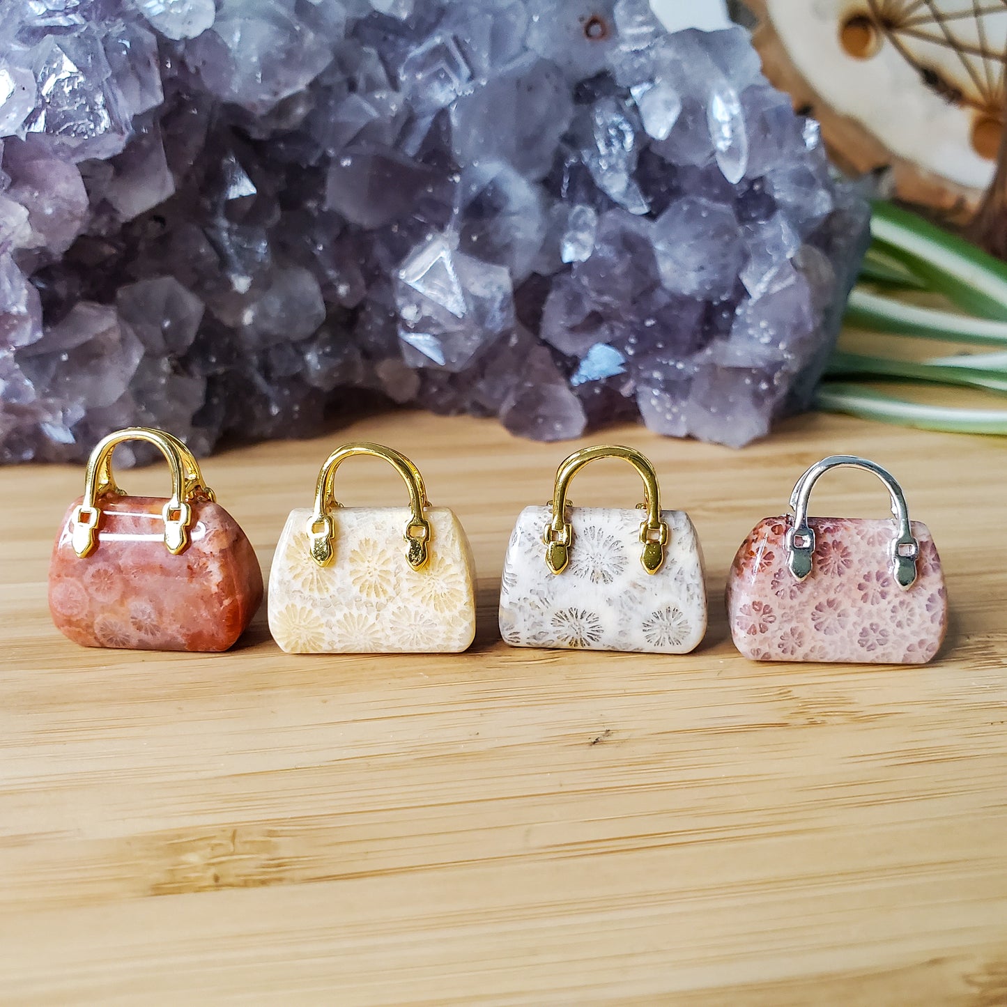 Coral Agate Purse
