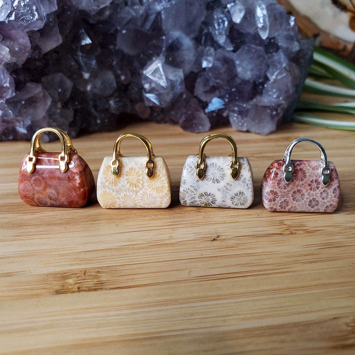 Coral Agate Purse