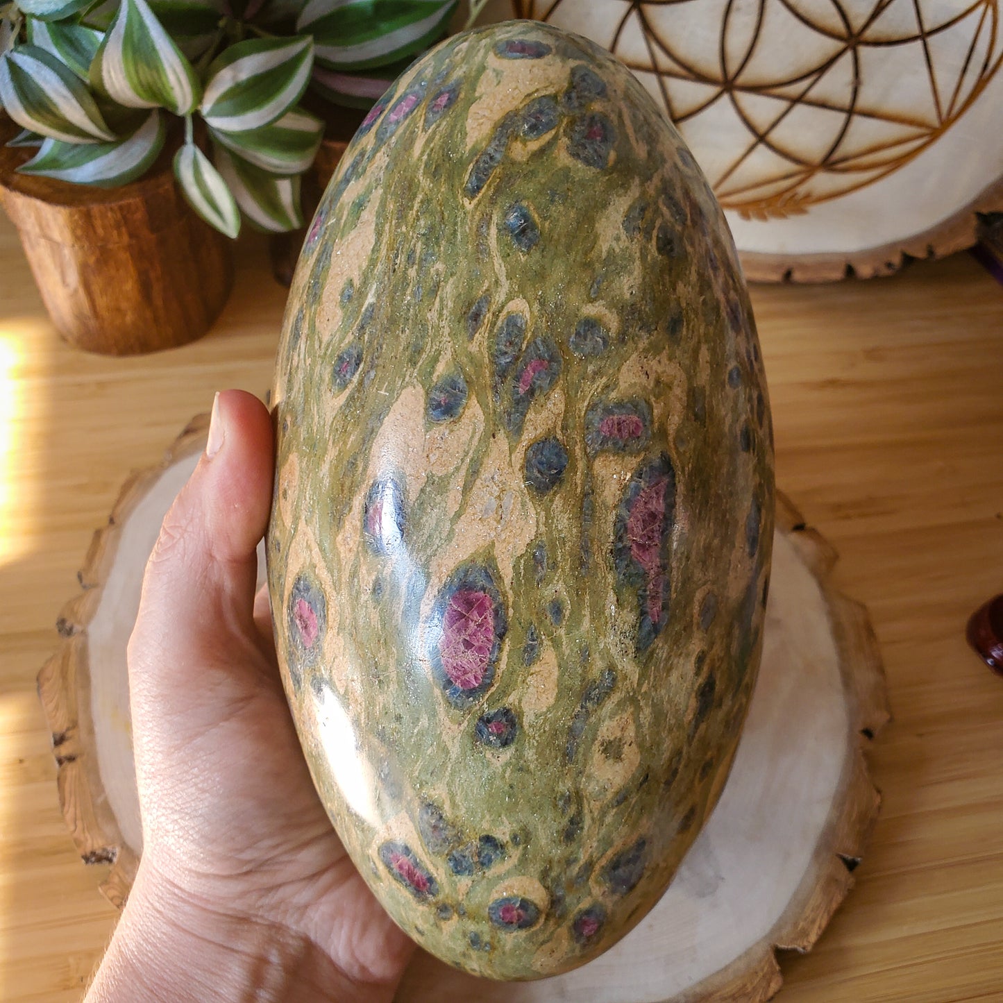 Ruby In Kyanite and Fuchsite Shiva Lingam