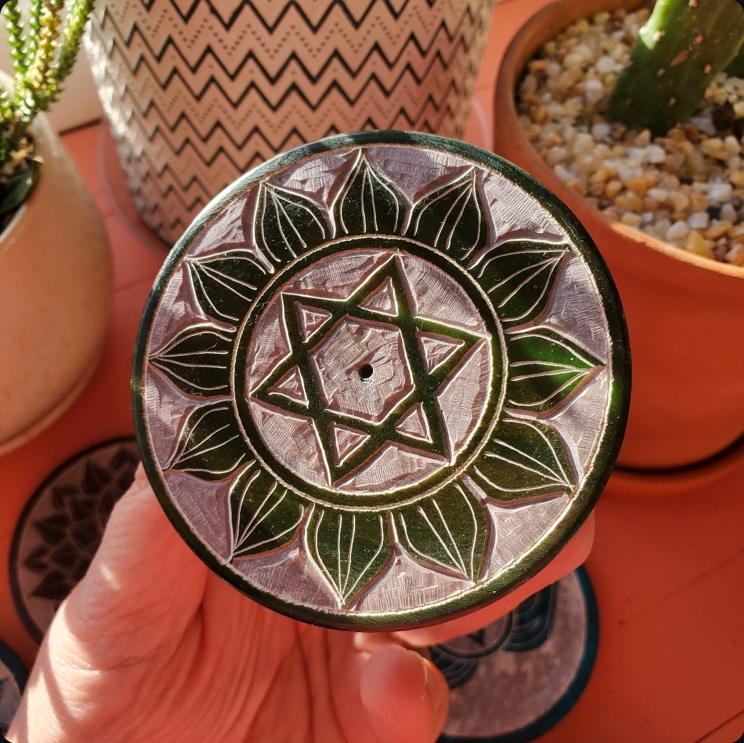 Soapstone Chakra Incense Dish