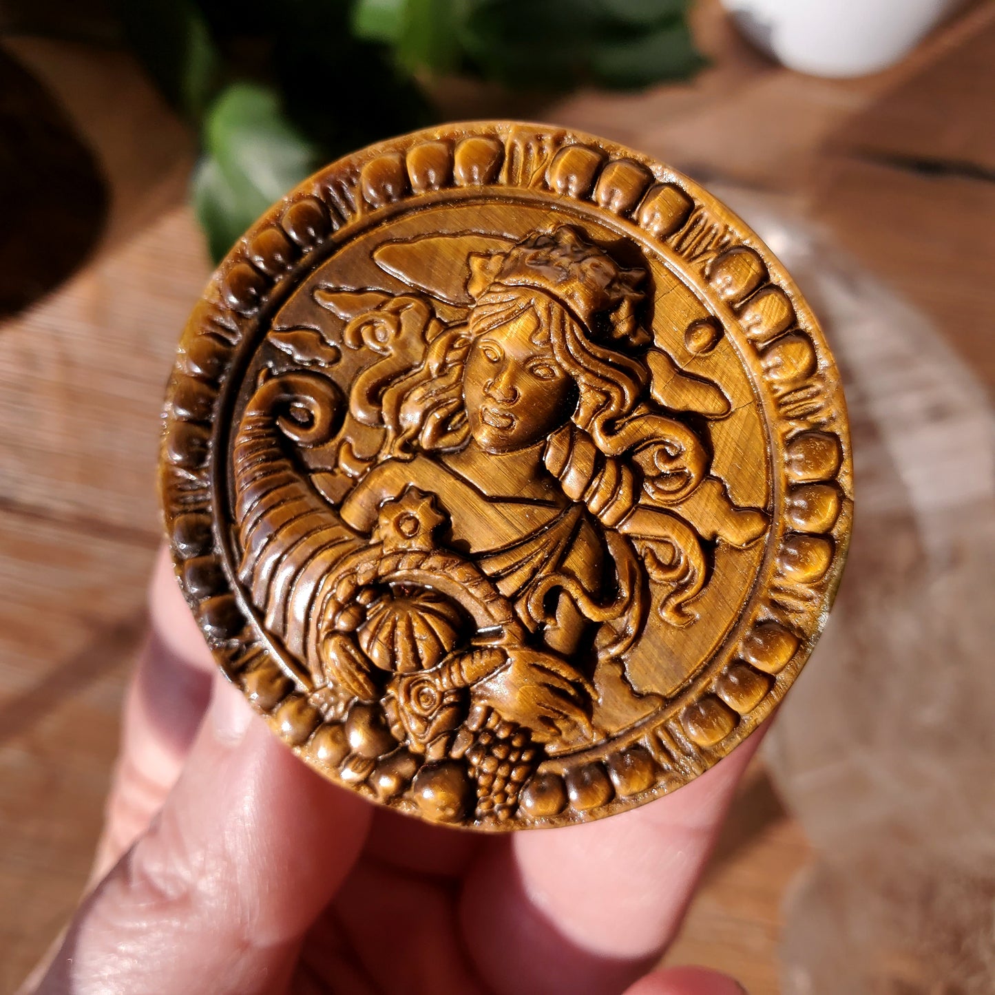 Tiger Eye Zodiac Medallions