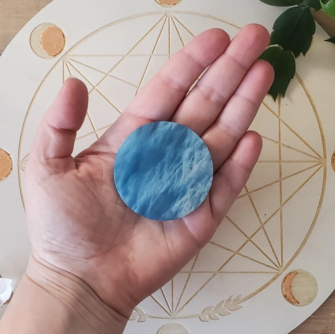 Aquamarine Disc #2 (Polished)