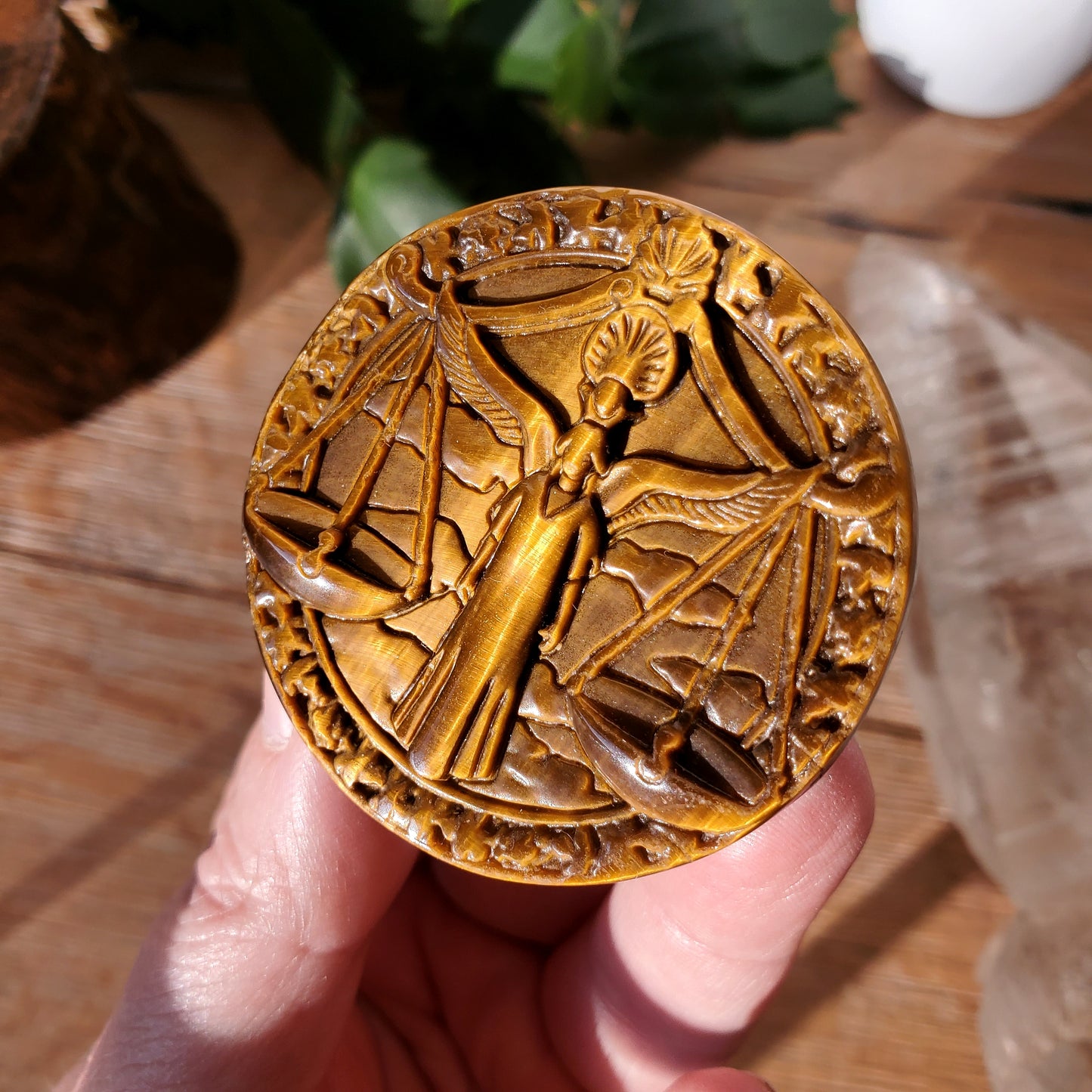 Tiger Eye Zodiac Medallions