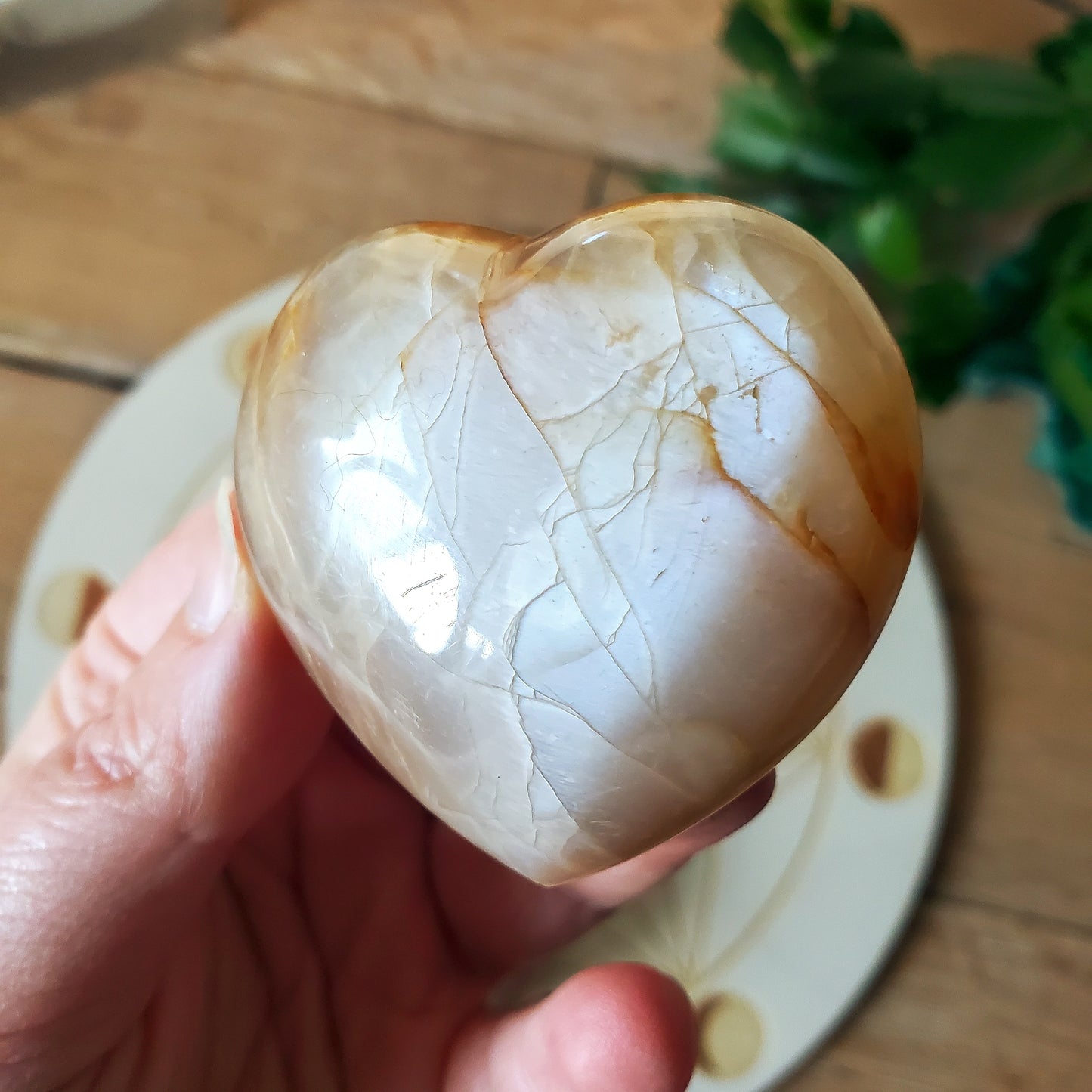 Peach Moonstone Hearts