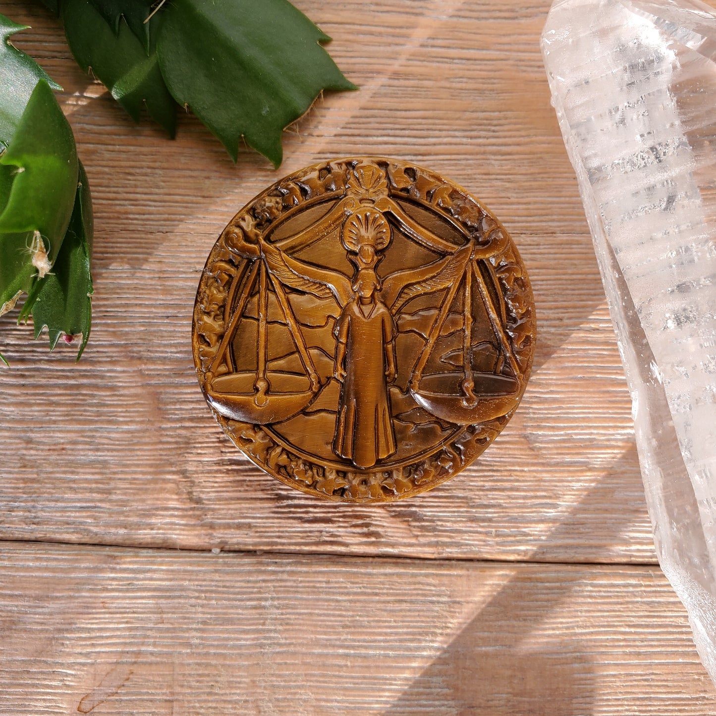 Tiger Eye Zodiac Medallions