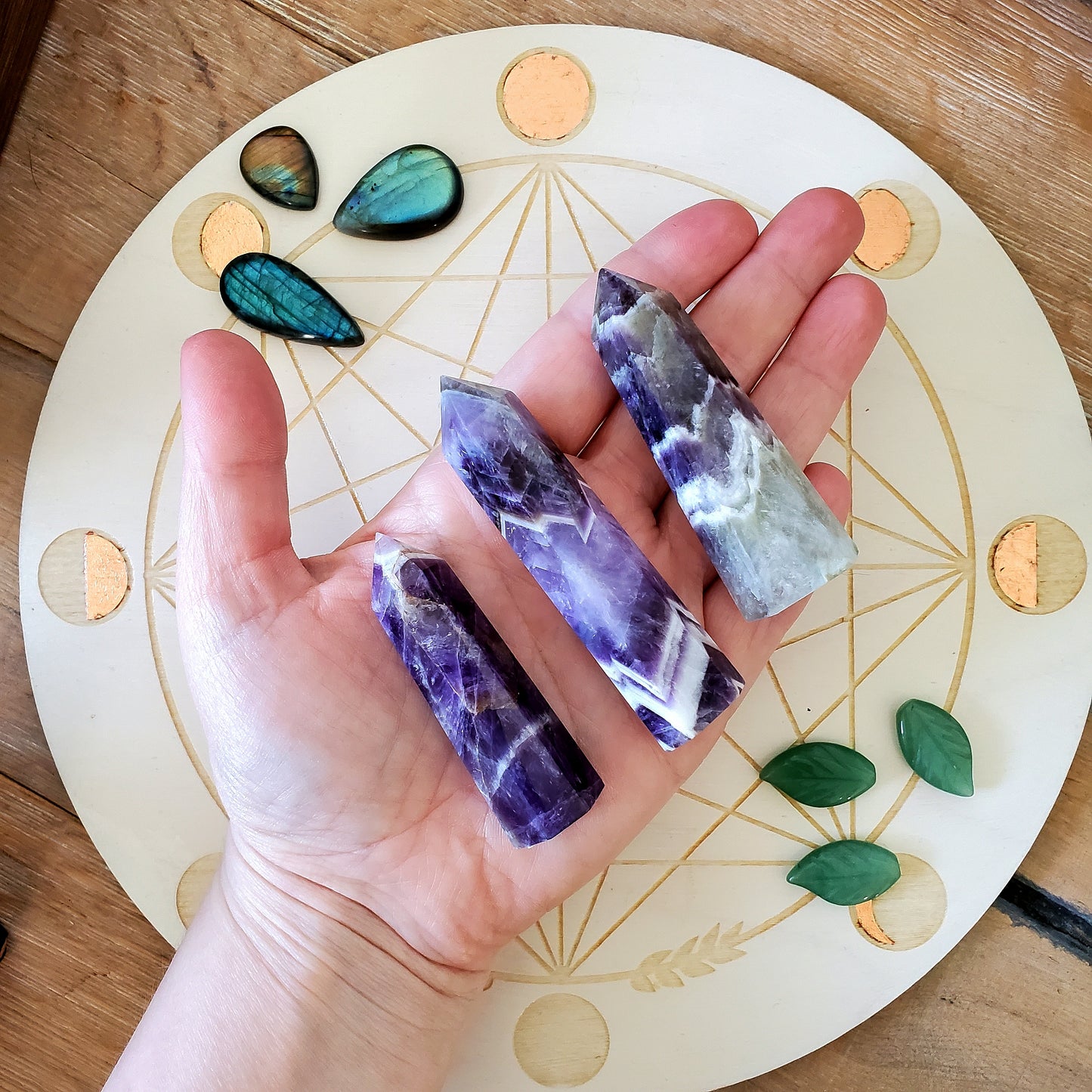 Chevron Amethyst Points