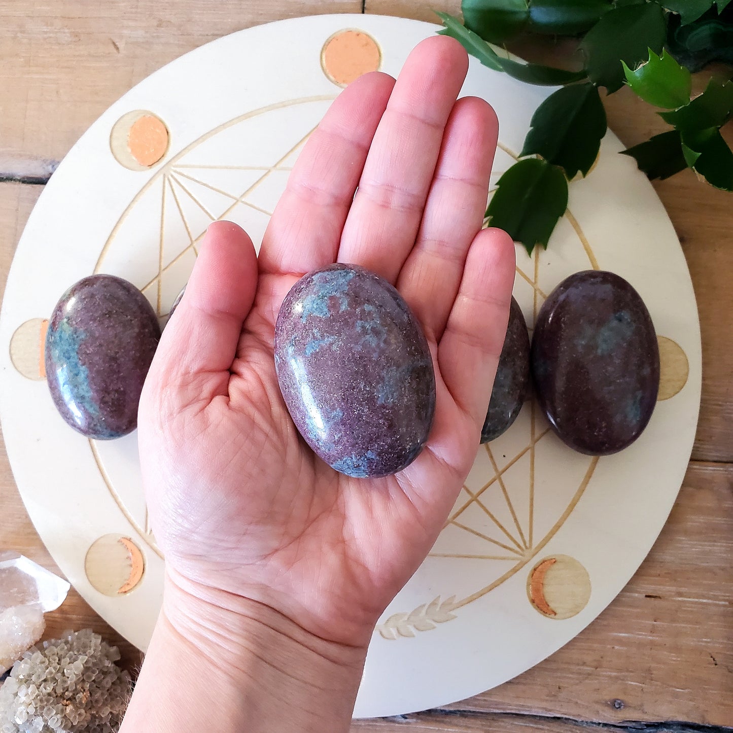 Ruby in Kyanite PalmStones