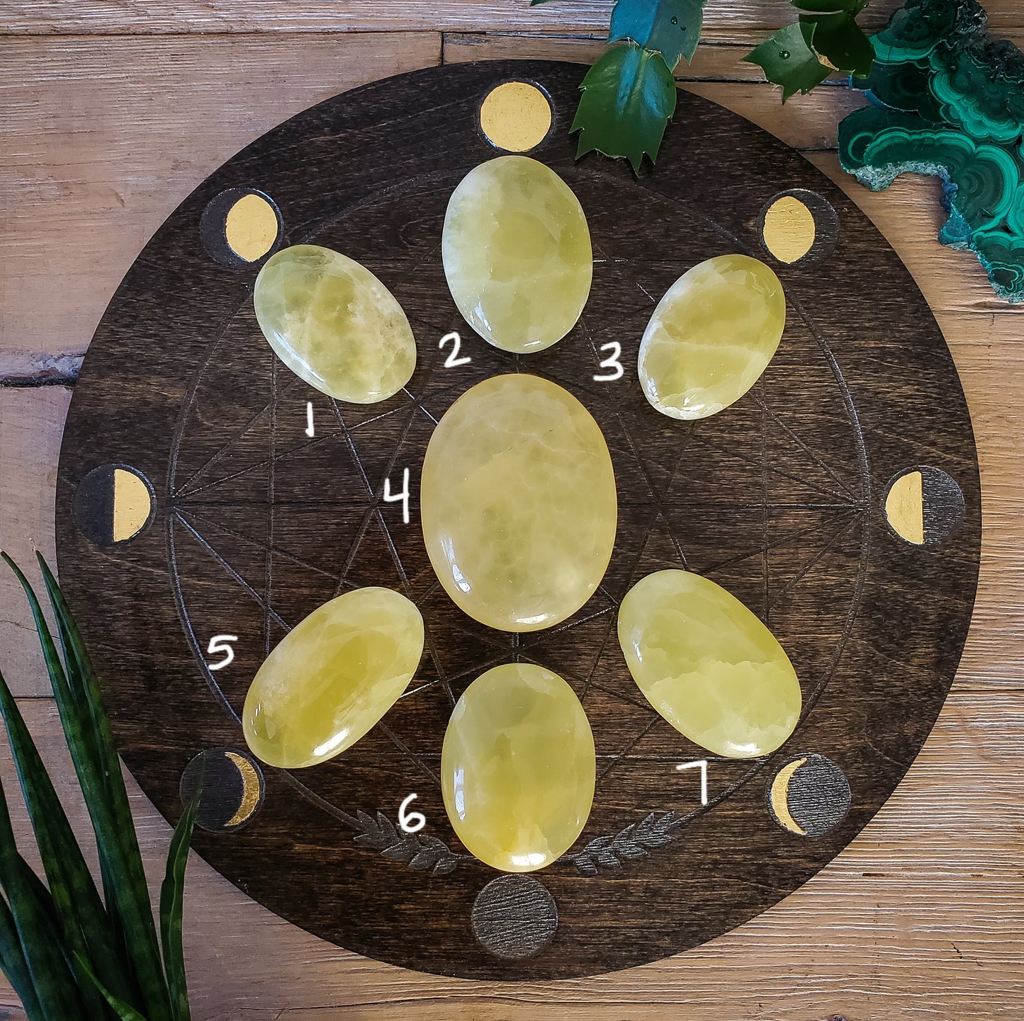 Lemon Calcite Palmstones