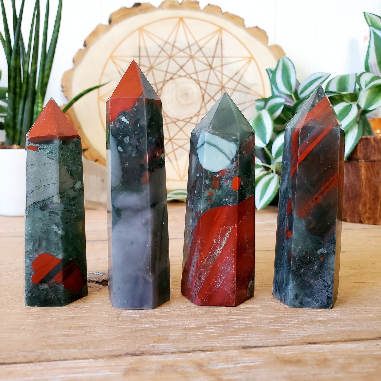 Seftonite (African Bloodstone) Points