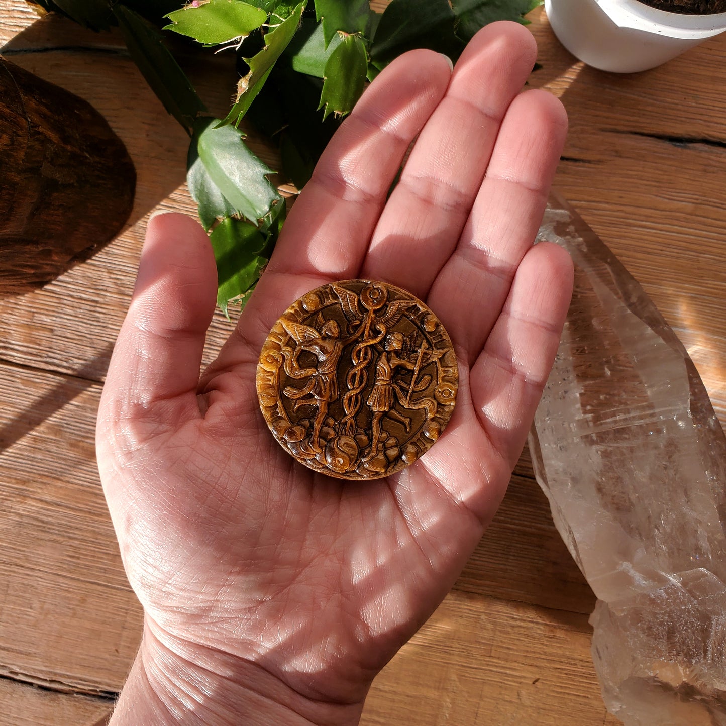 Tiger Eye Zodiac Medallions