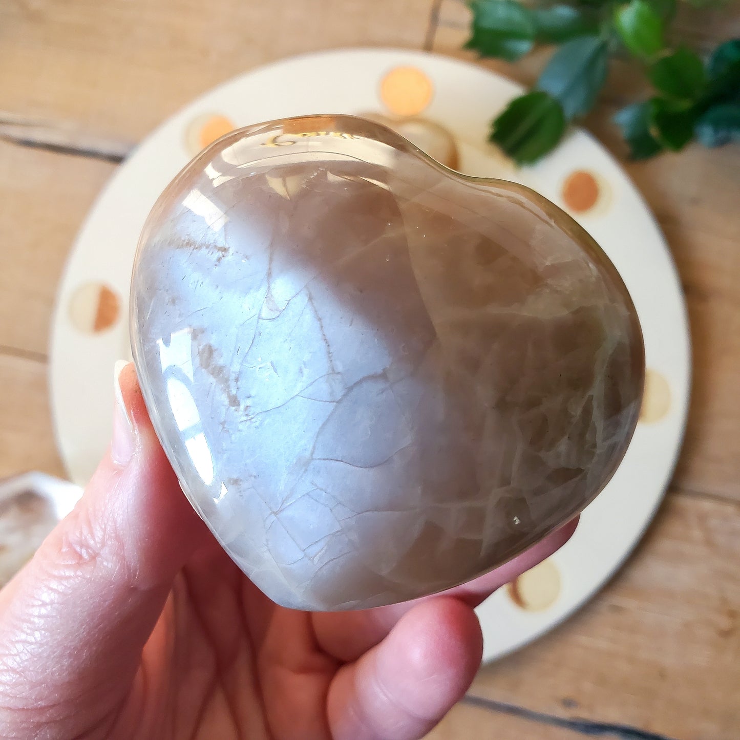 Peach Moonstone Hearts