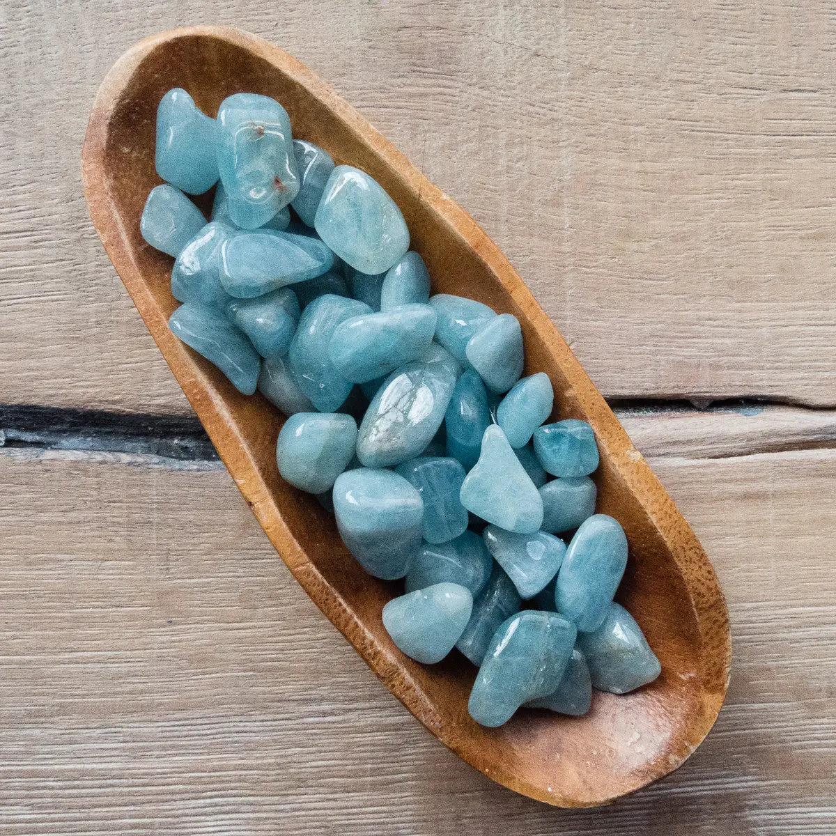 Blue Beryl (Aquamarine) - Tumbled - 6 pack