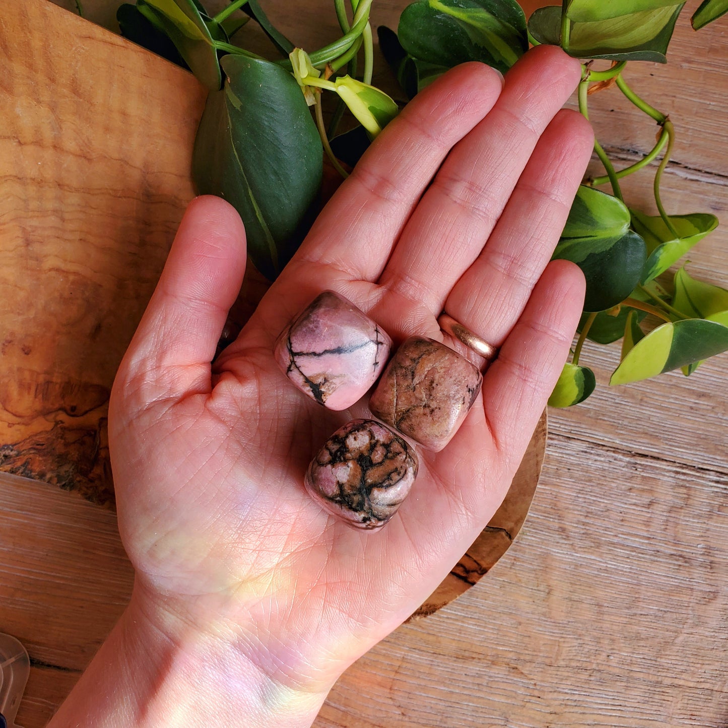 Rhodonite Tumbled Stone - LG