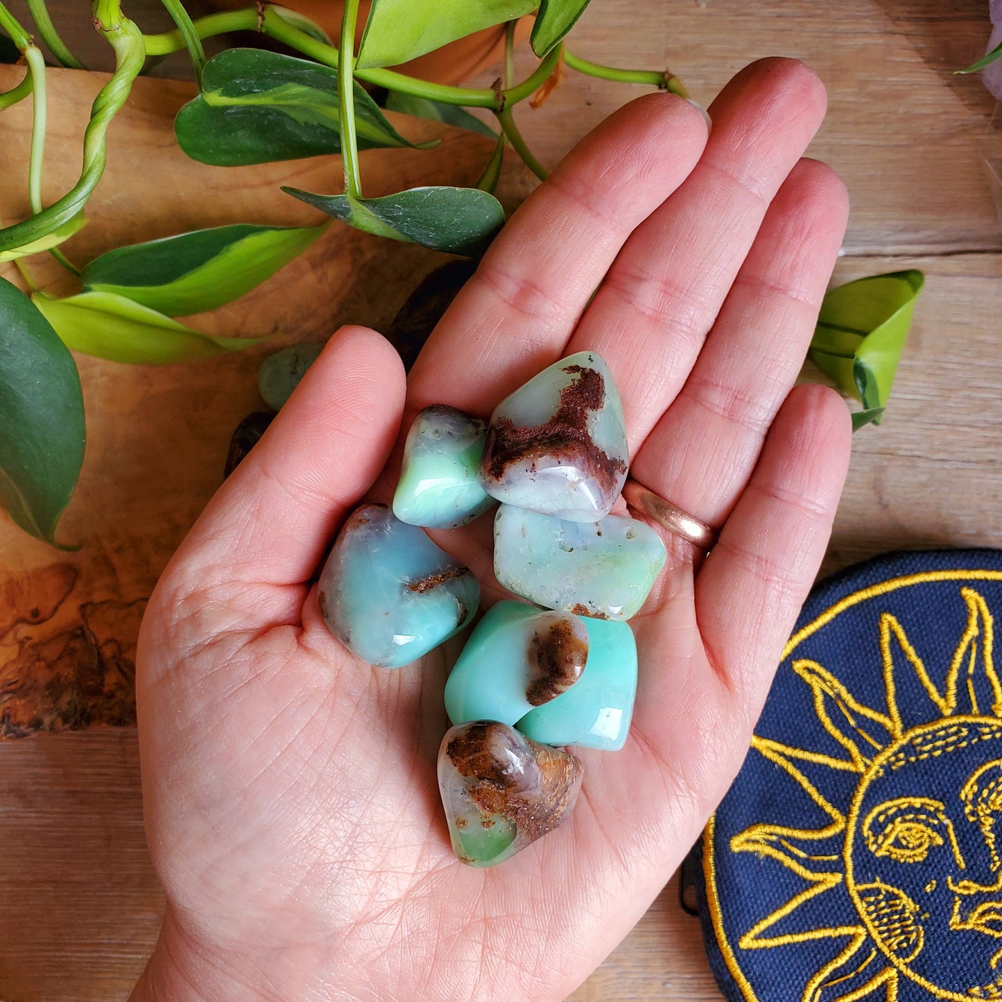Seafoam Green Chrysoprase Tumbled Stone