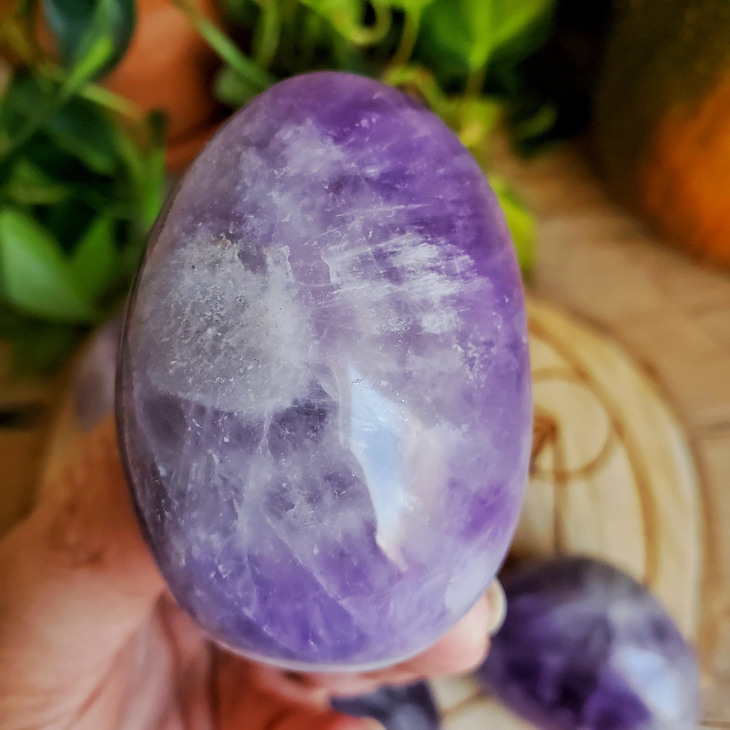 Chevron Amethyst Palmstone