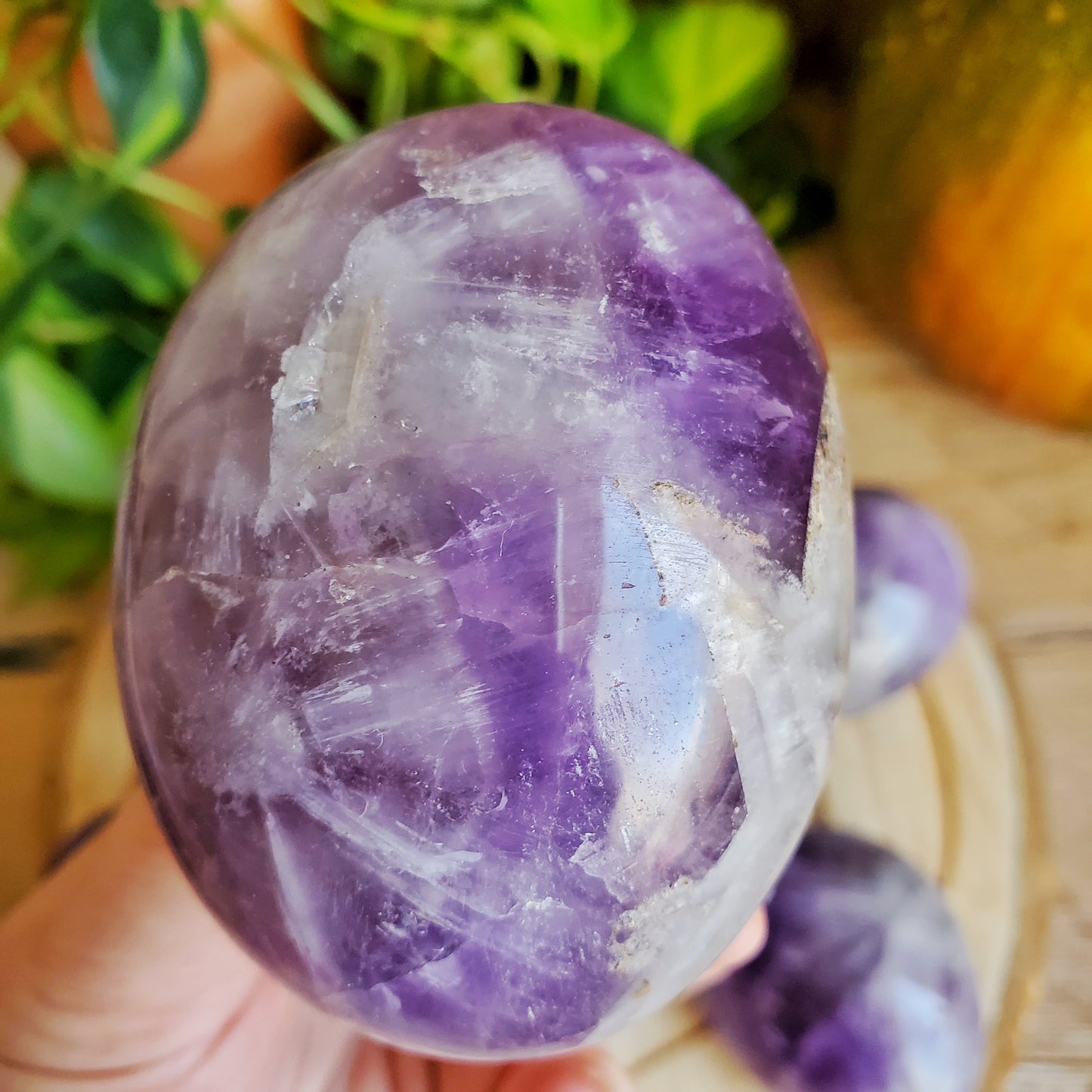 Chevron Amethyst Palmstone
