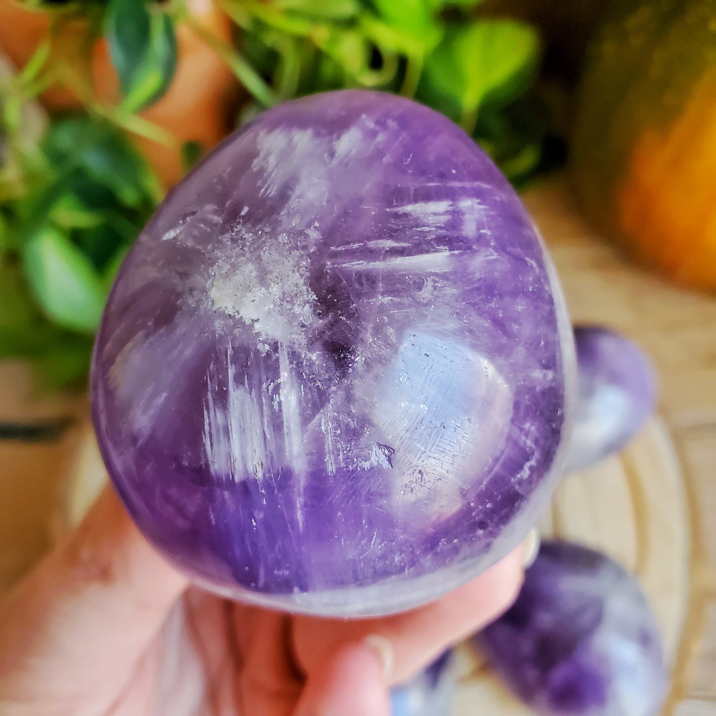 Chevron Amethyst Palmstone