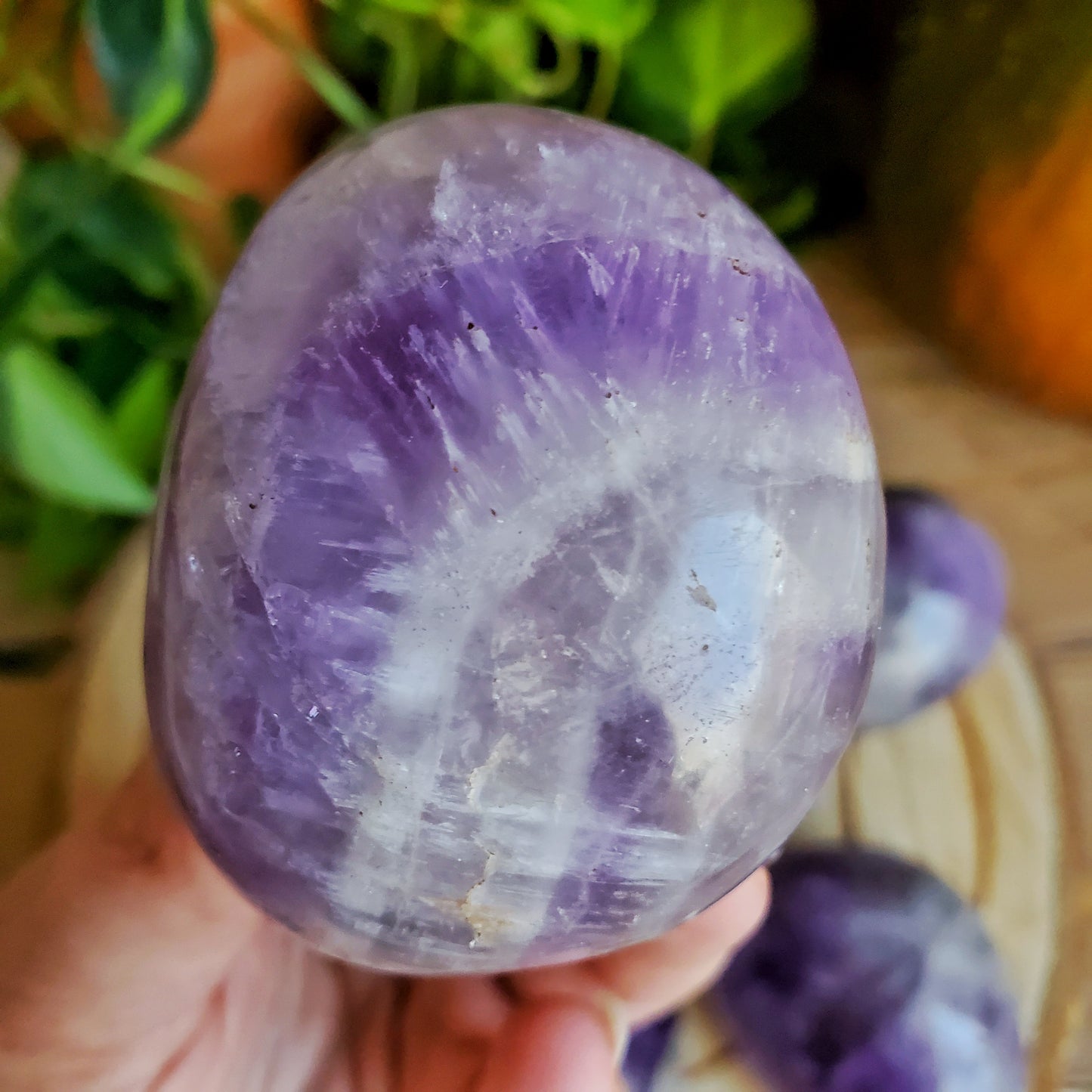 Chevron Amethyst Palmstone