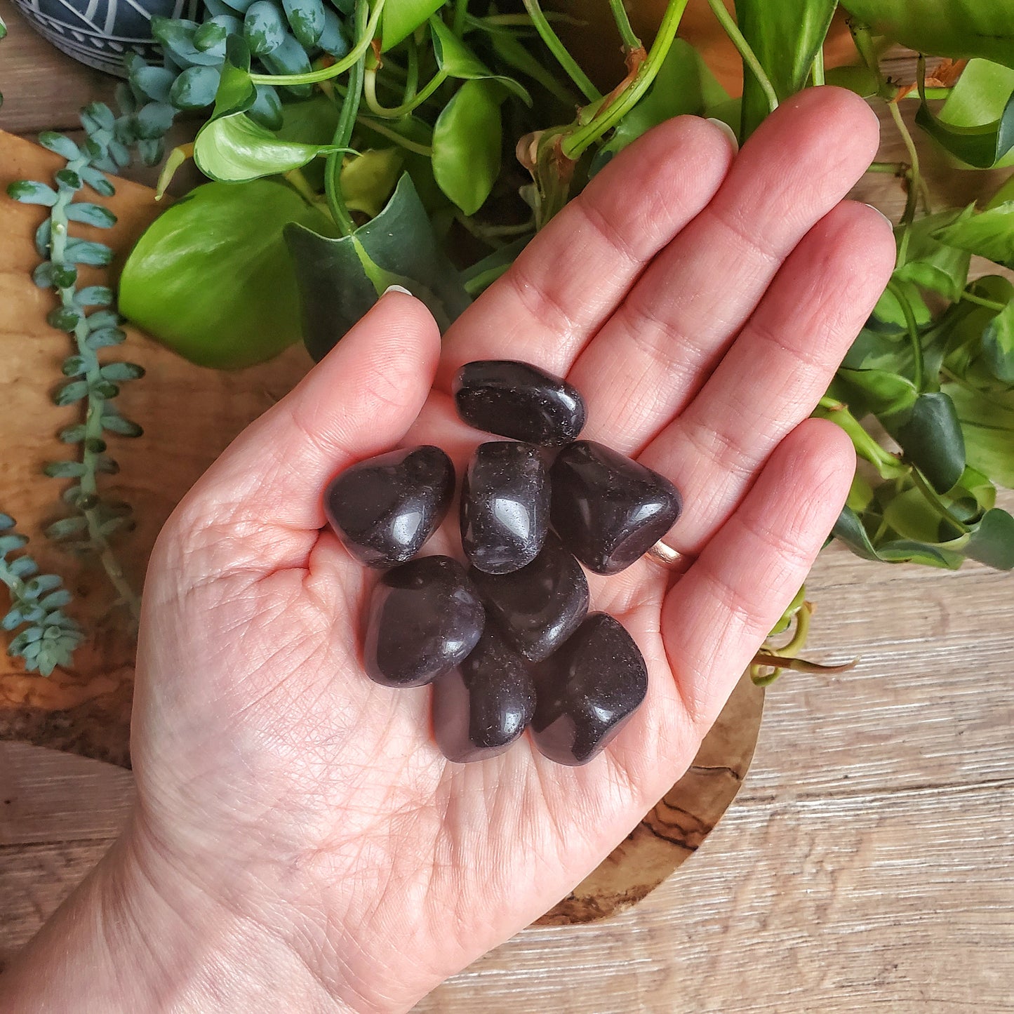 Apache Tear Tumbled Stone - LG