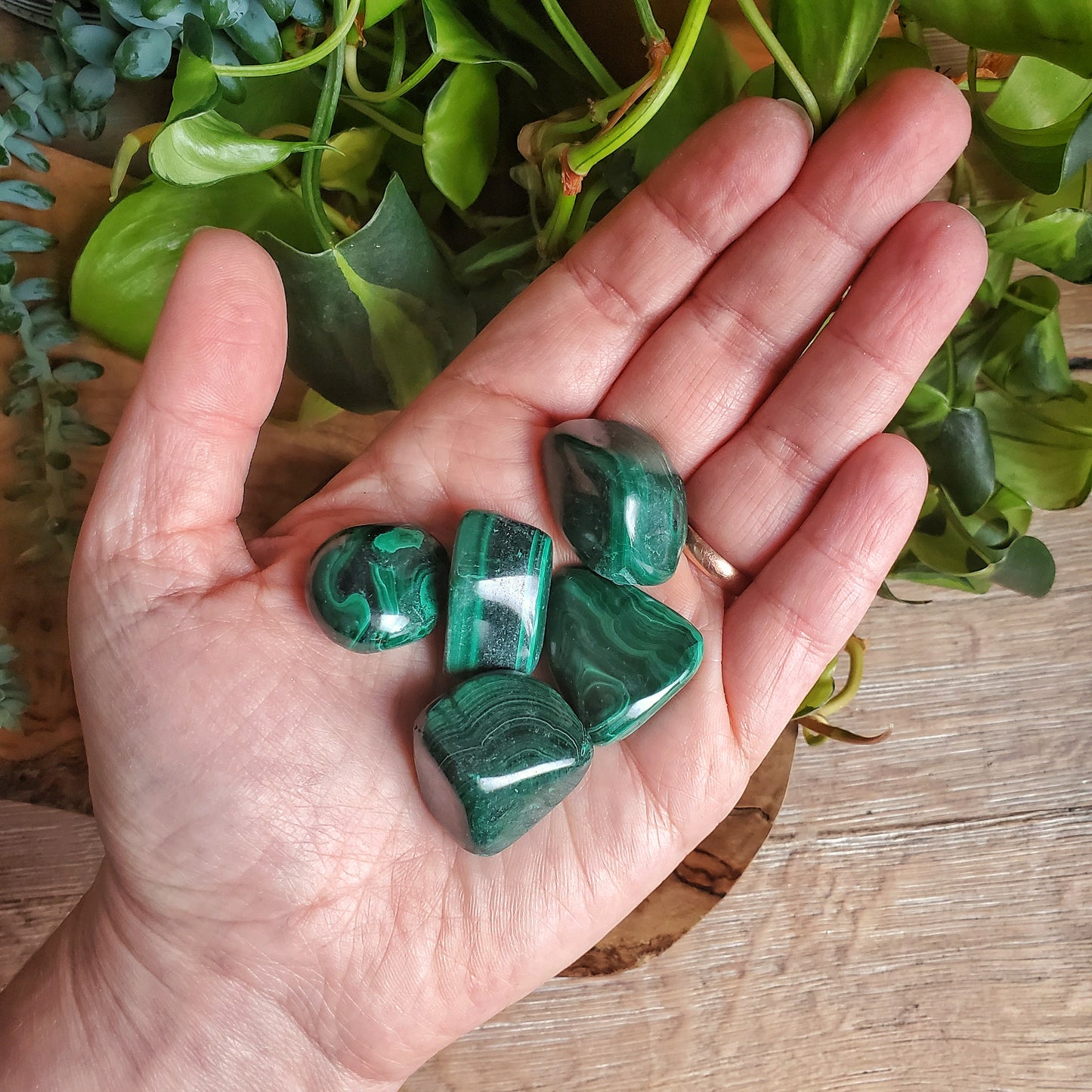 Malachite Tumbled Stones