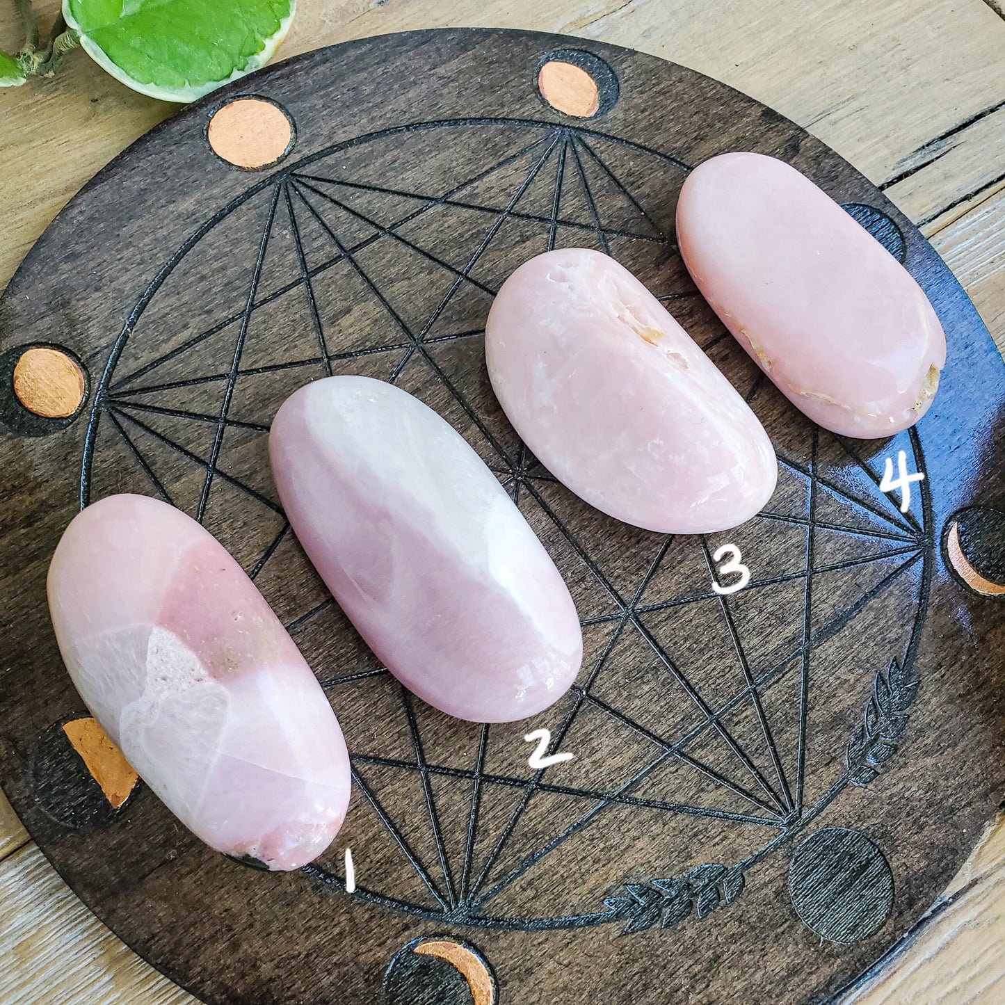Pink Opal Palmstones (Peru)