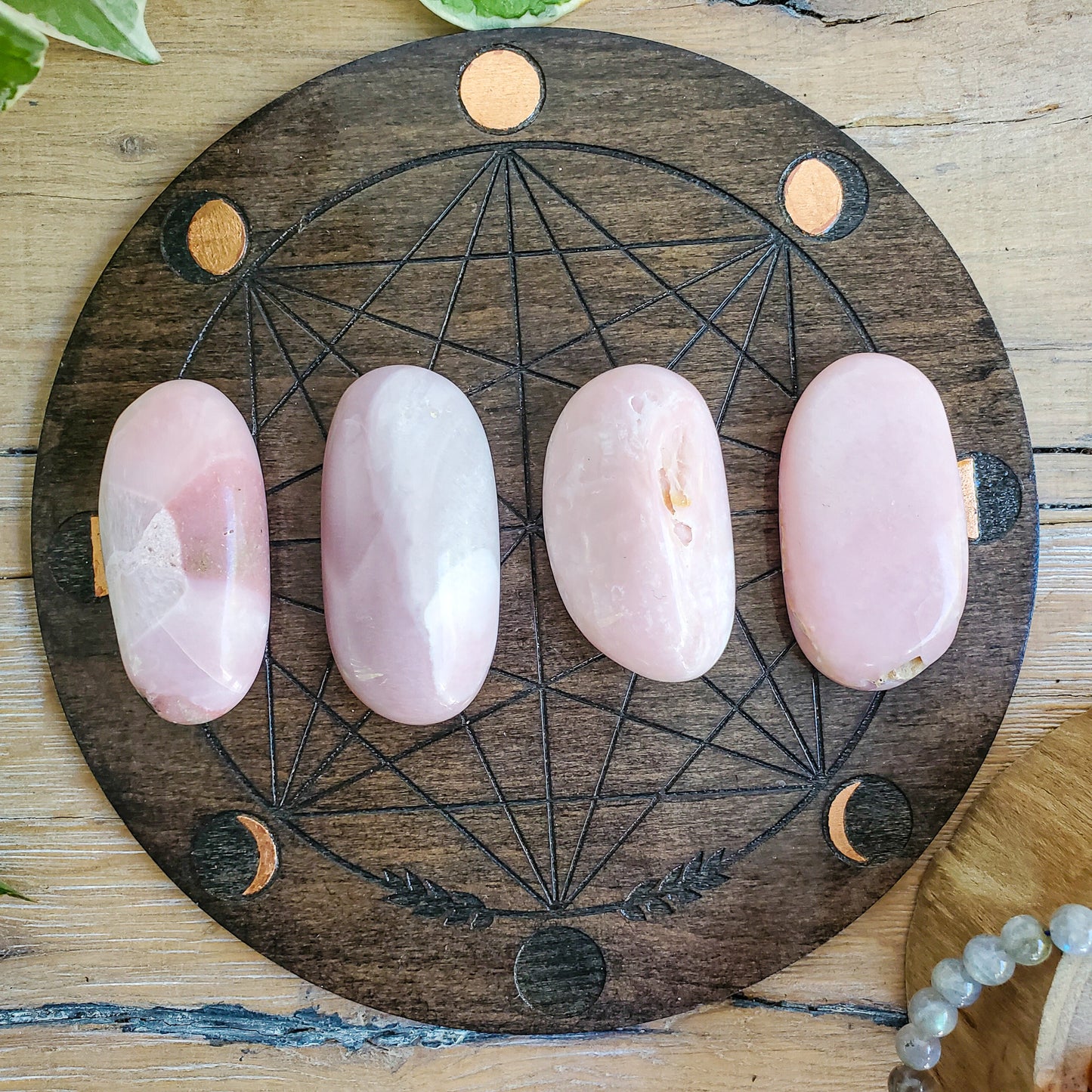 Pink Opal Palmstones (Peru)
