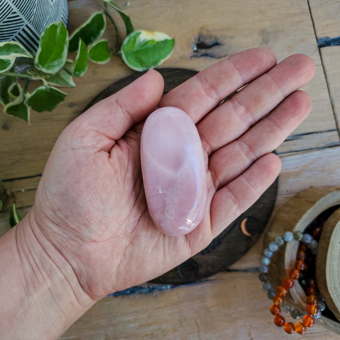 Pink Opal Palmstones (Peru)