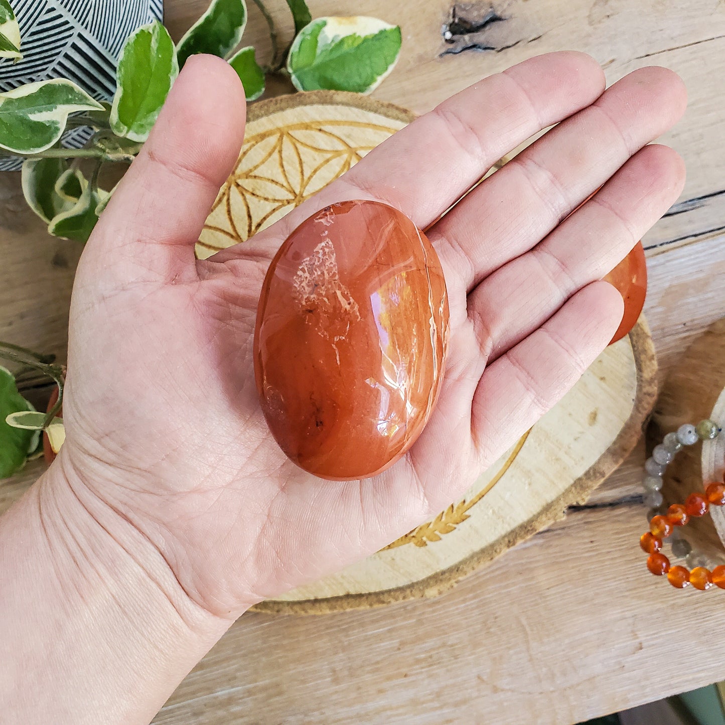 Red Jasper Palmstones (India)
