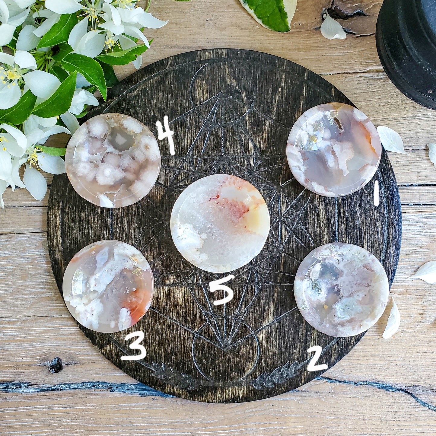 Cherry Blossom Agate Bowl