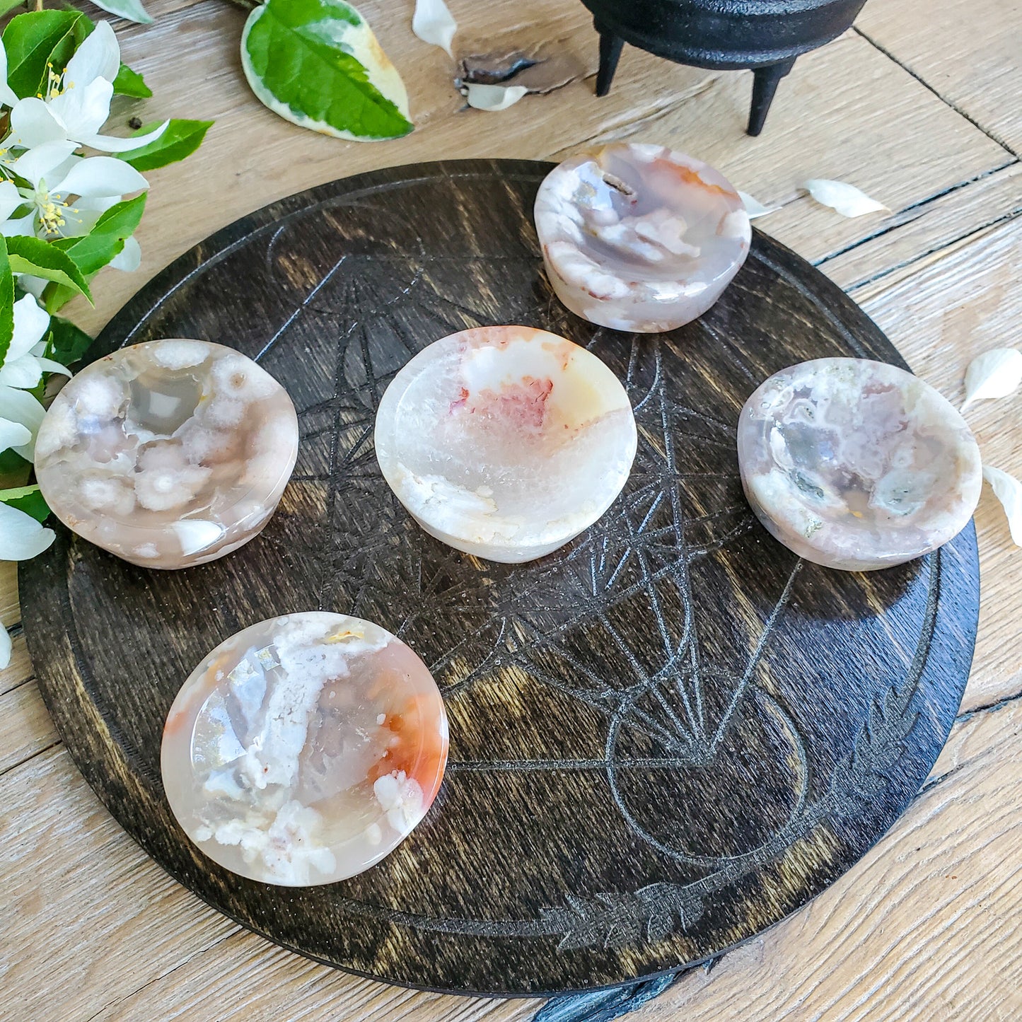 Cherry Blossom Agate Bowl