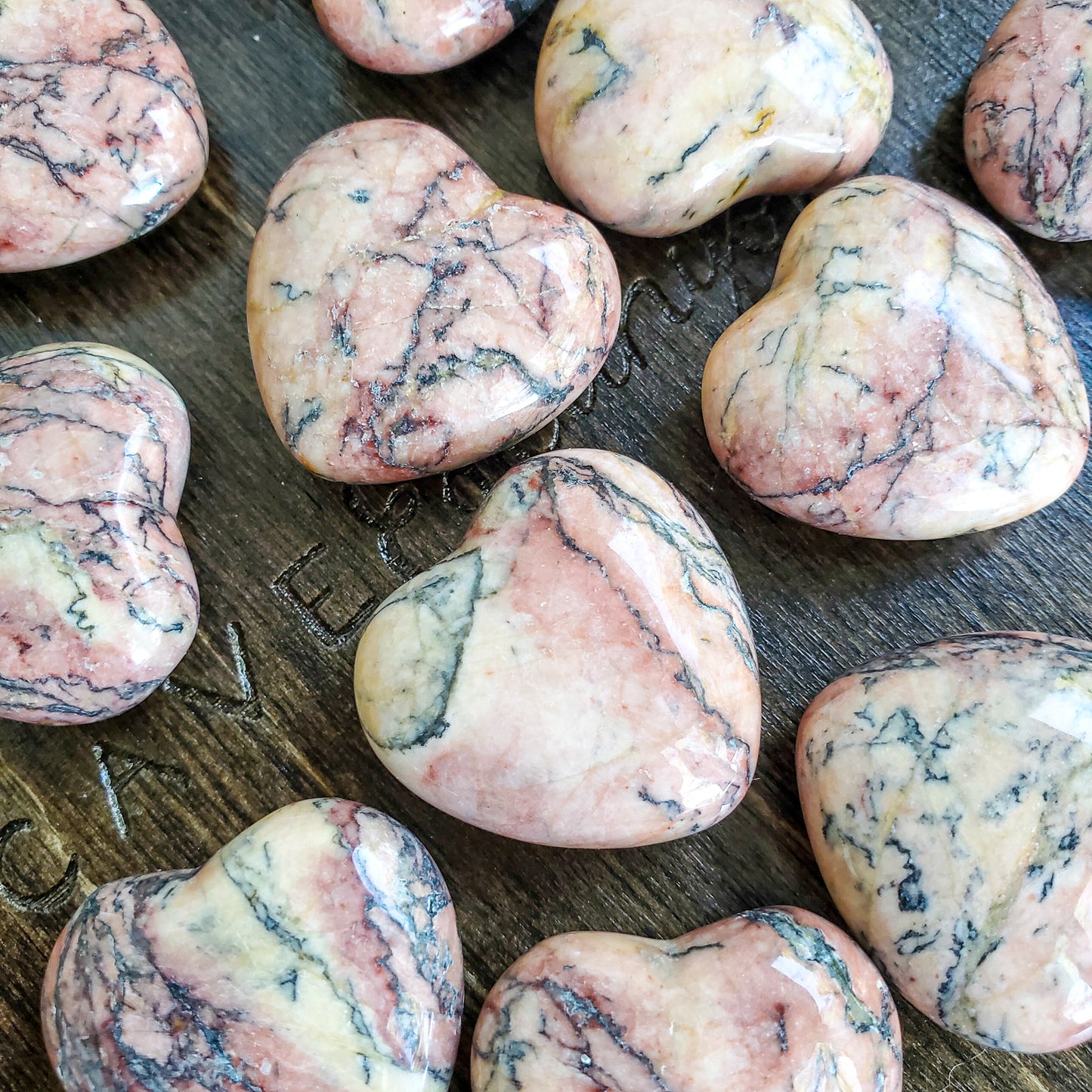 Pink Picture Stone Hearts