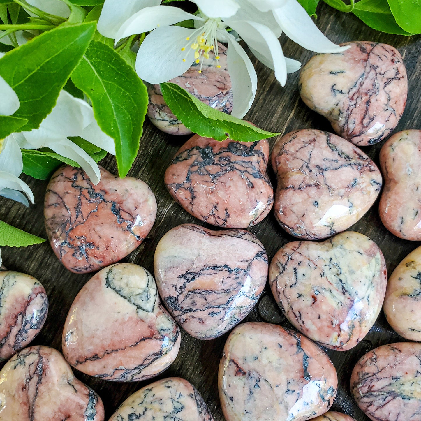 Pink Picture Stone Hearts