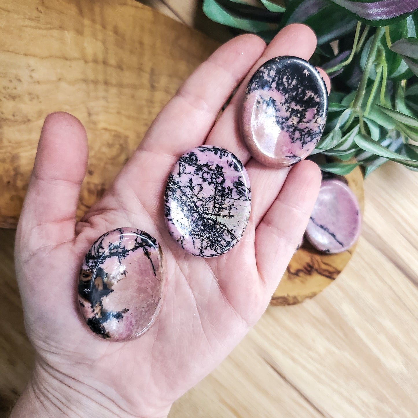 Rhodonite - Worry Stone - Polished