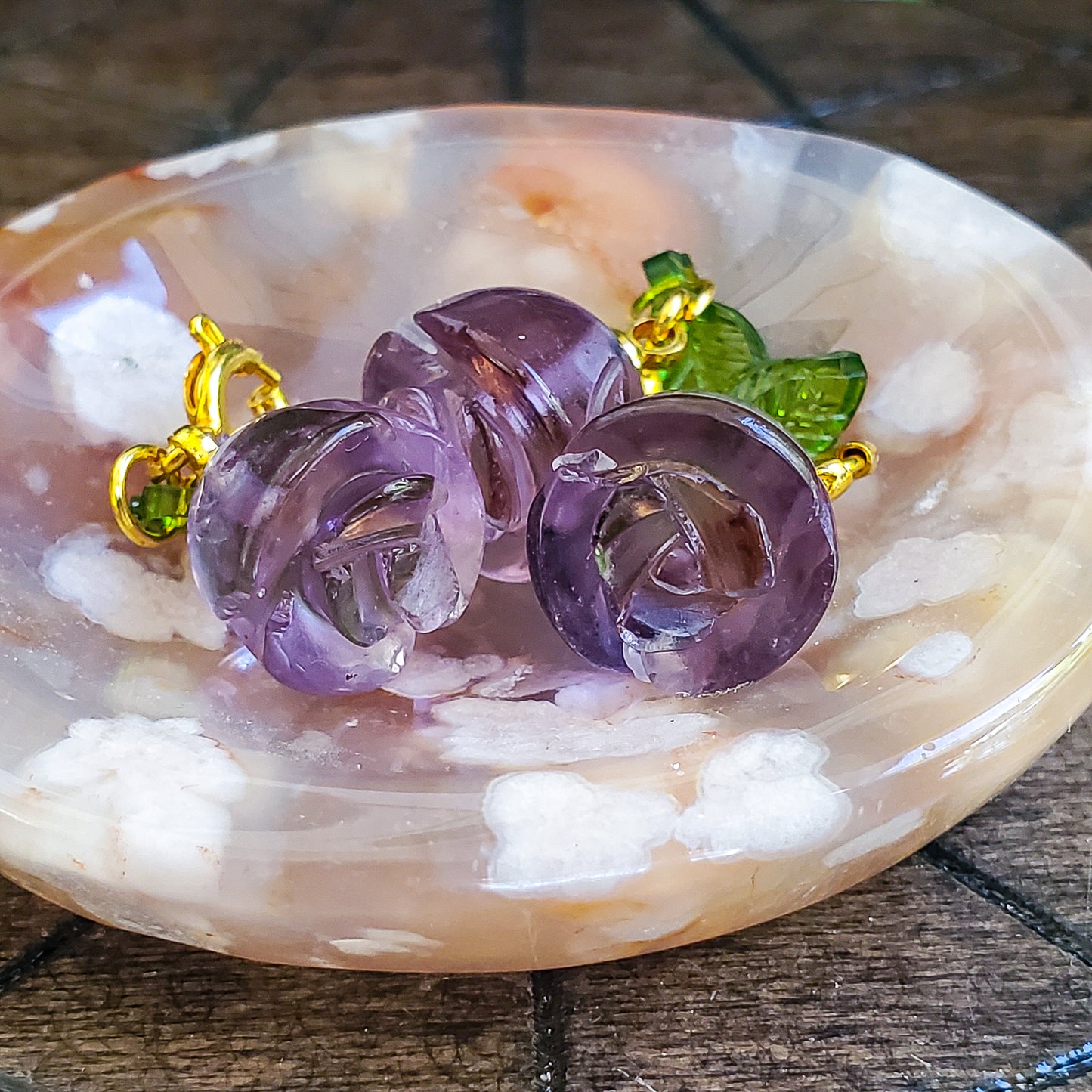 Rose Charm - Amethyst - Mini