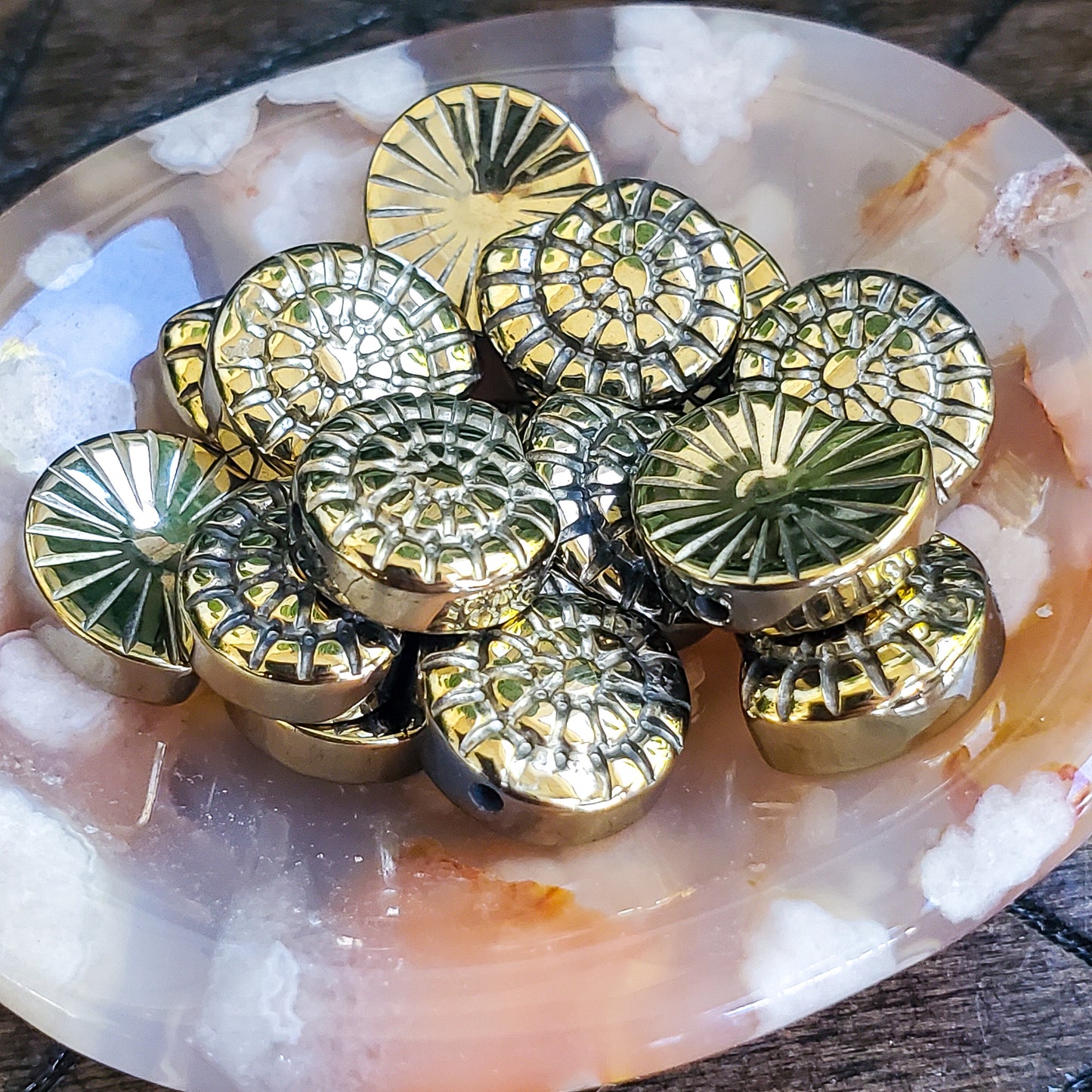 Ammonite Carving - Pyrite - Mini