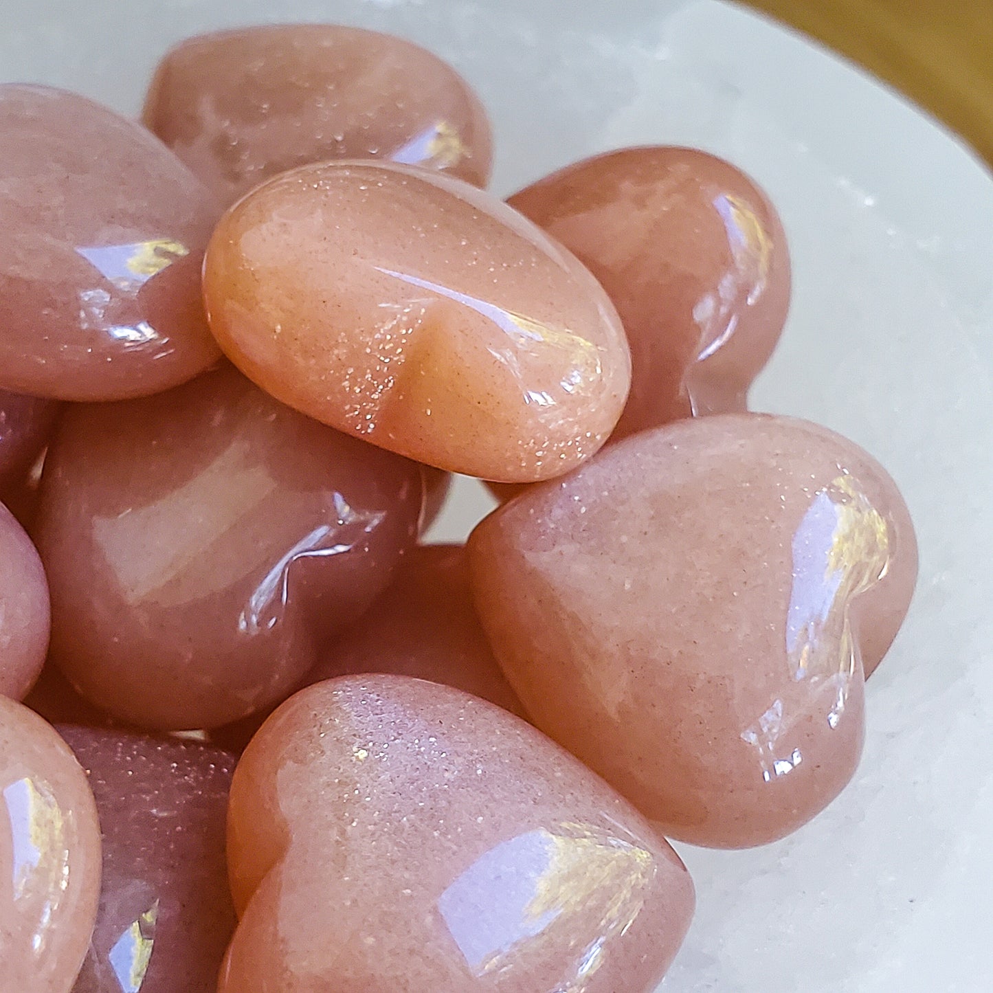 Heart - Peach Sunstone - Mini