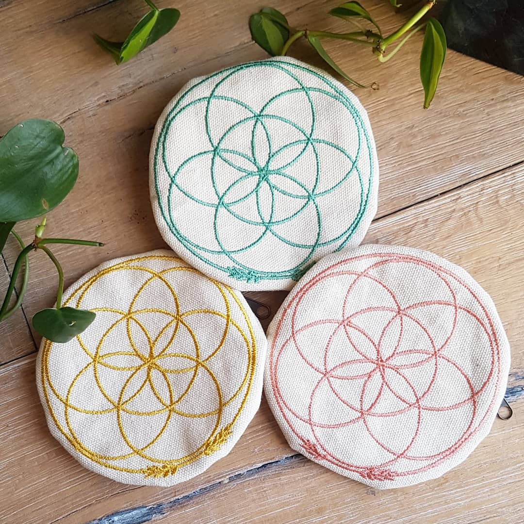 Seed of Life Crystal Grid Pouch
