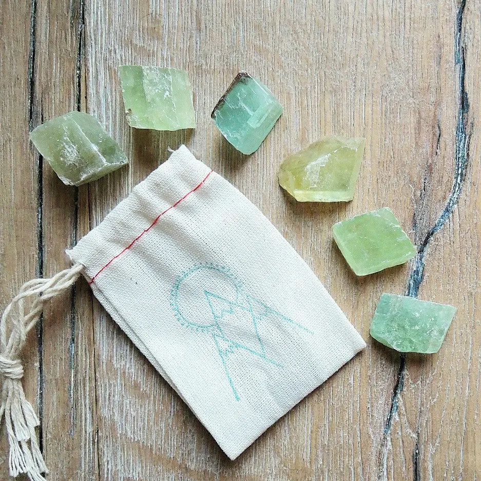 Calcite (Green) - Raw - 6 pack