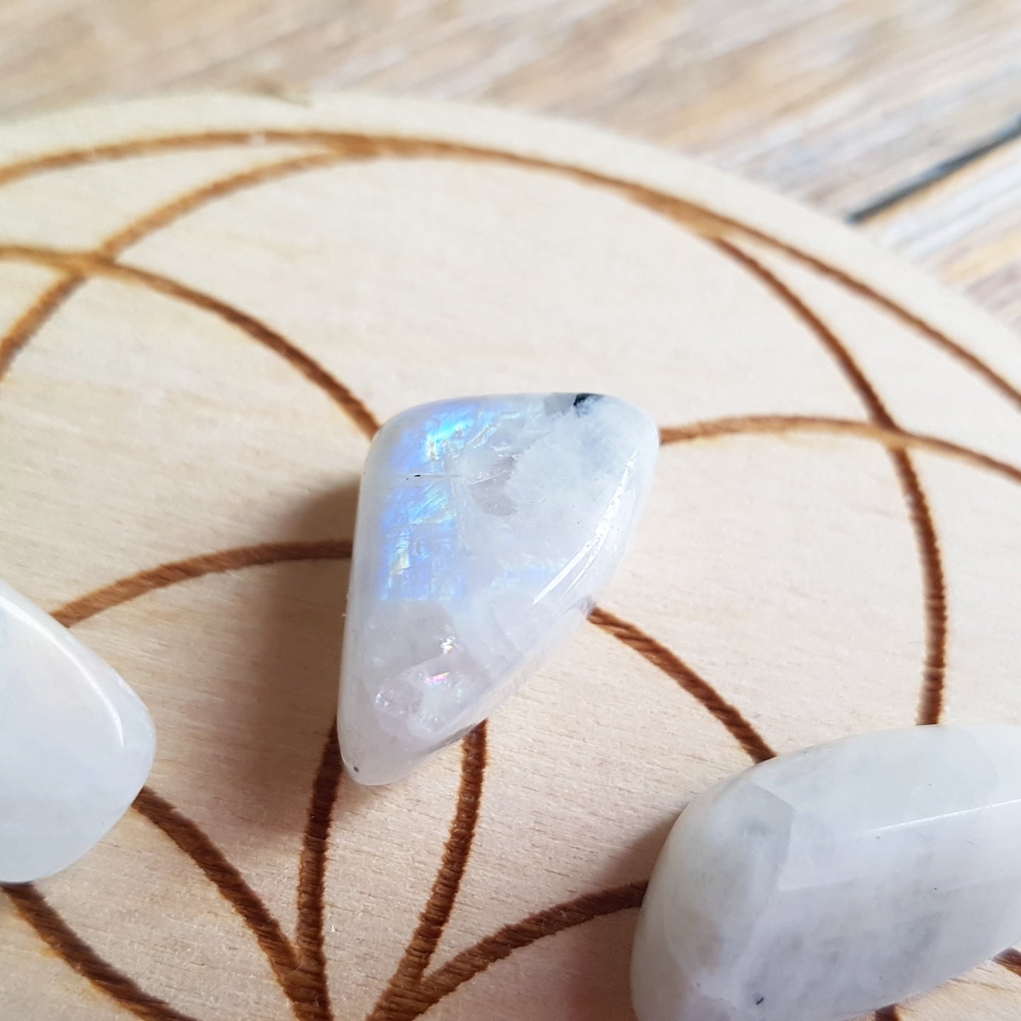 Rainbow Moonstone - Polished - 6 pack