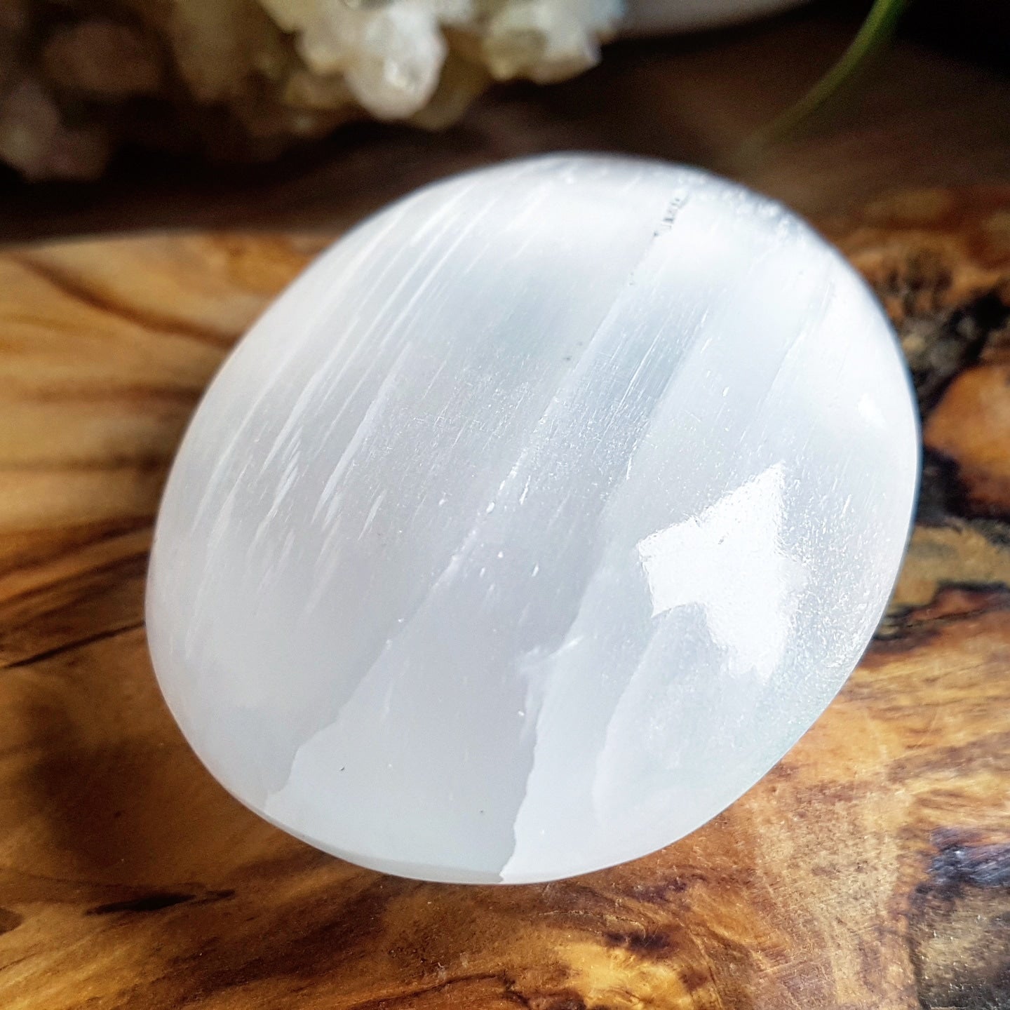 Selenite Palmstone - Polished