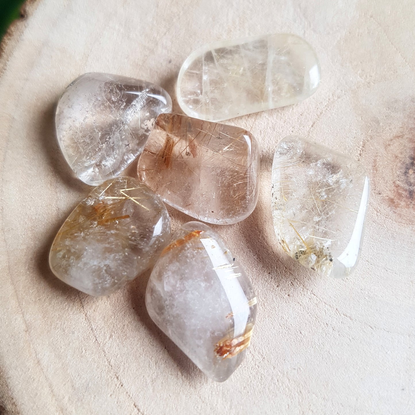 Rutilated Quartz - Tumbled - 6 pack