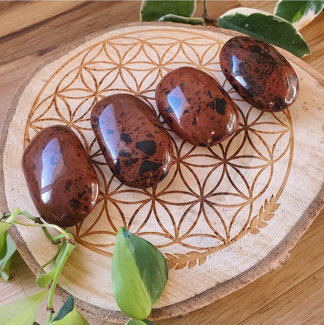 Mahogany Obsidian Palmstones - Polished