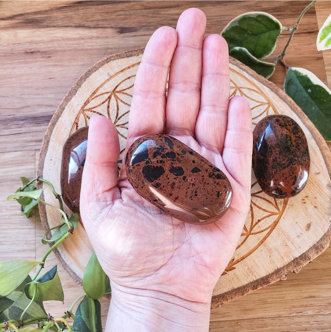 Mahogany Obsidian Palmstones - Polished