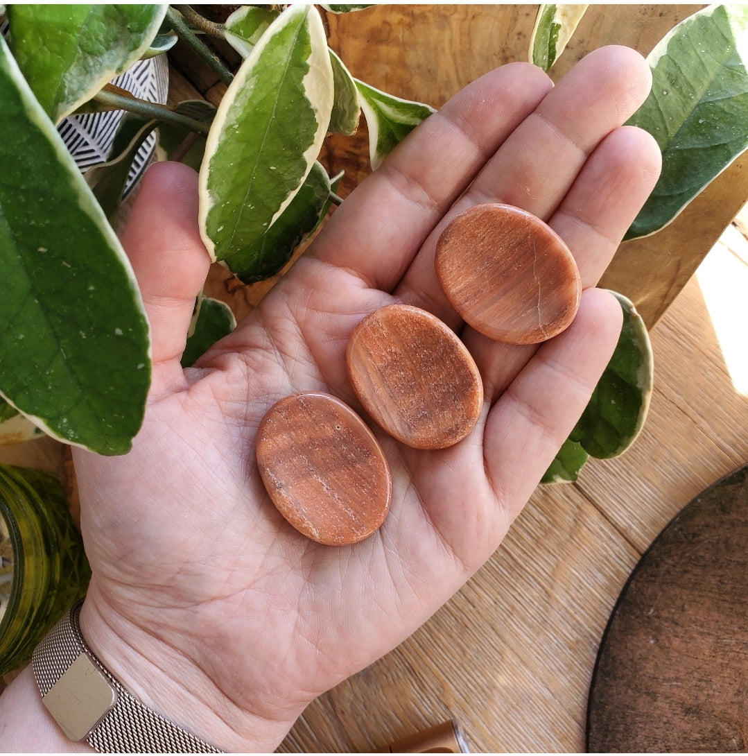 Orange Aventurine - Worry Stone - Polished