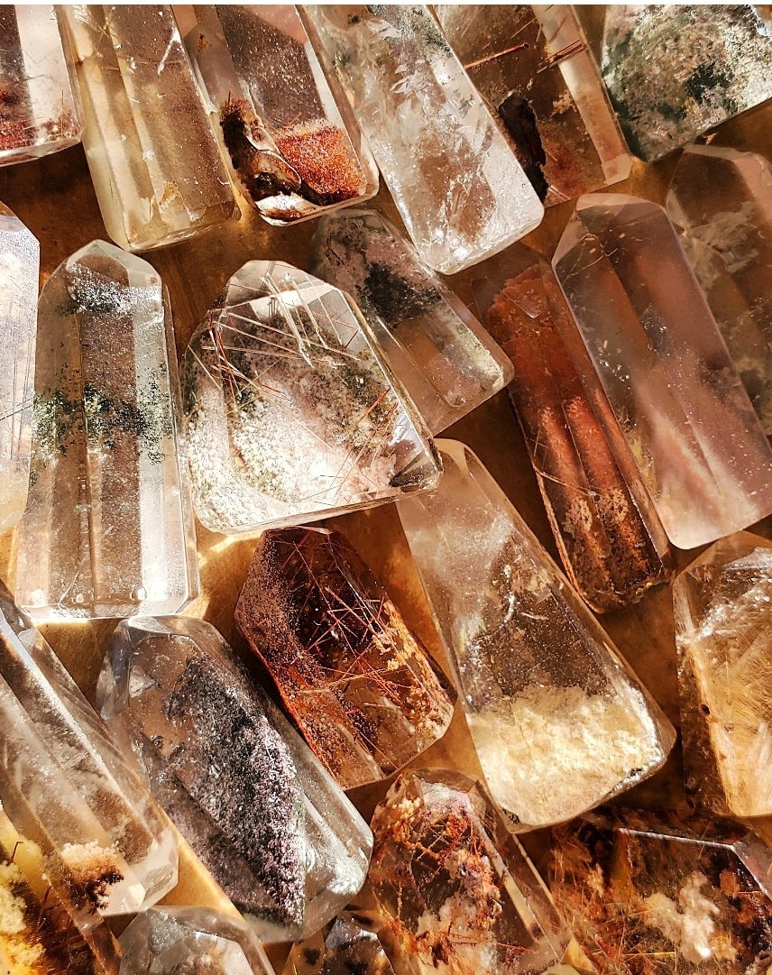 Garden Quartz / Included Quartz Points - Mini - Polished