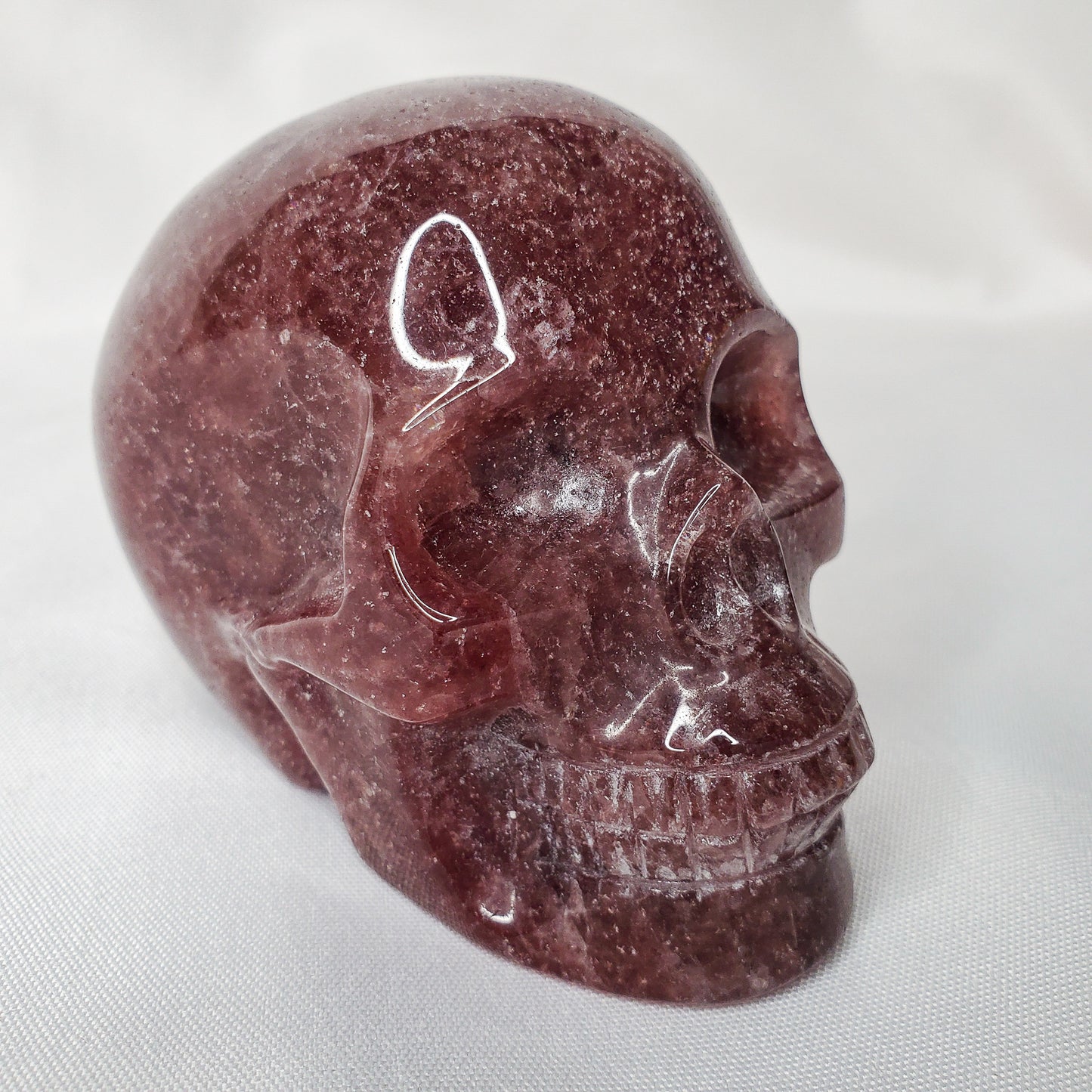 Strawberry Quartz Skull