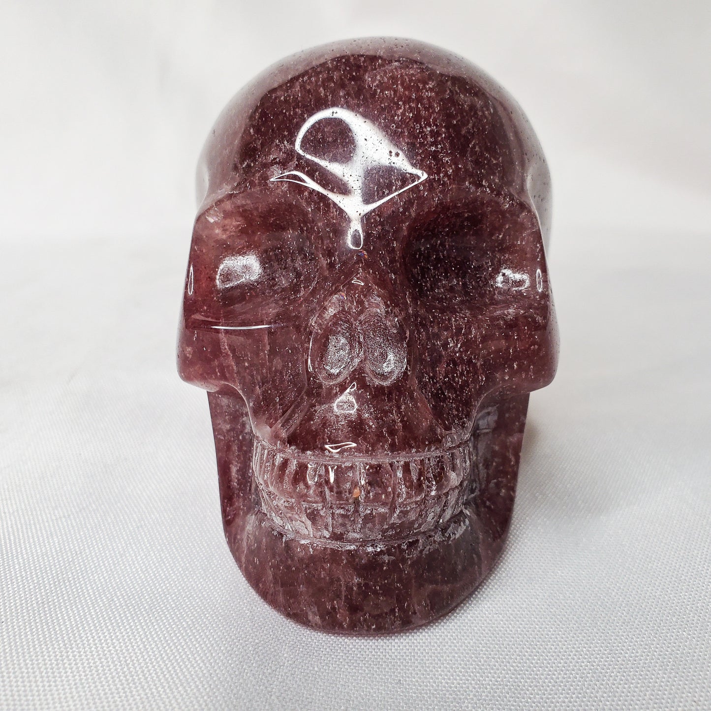 Strawberry Quartz Skull