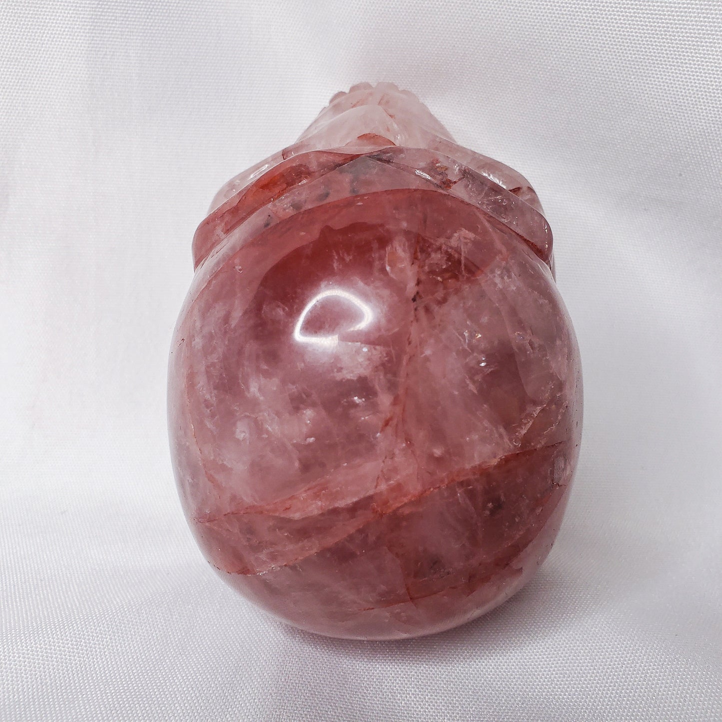 Fire & Ice (Hematoid) Quartz Skull