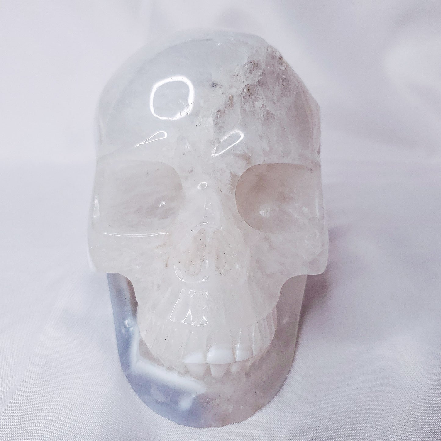 Agate & Quartz Geode Skull