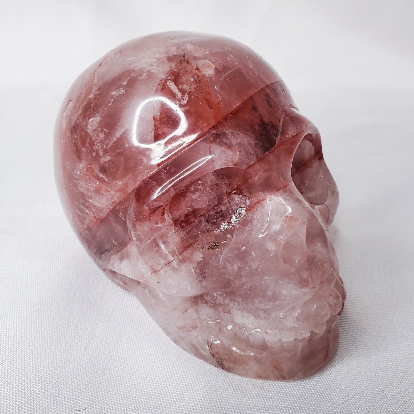 Fire & Ice (Hematoid) Quartz Skull